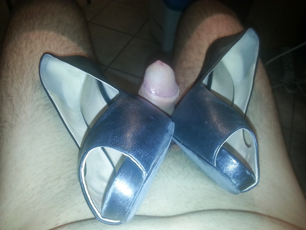 Fuck and cum my mother's peep toe sandals (other pair) #22966149