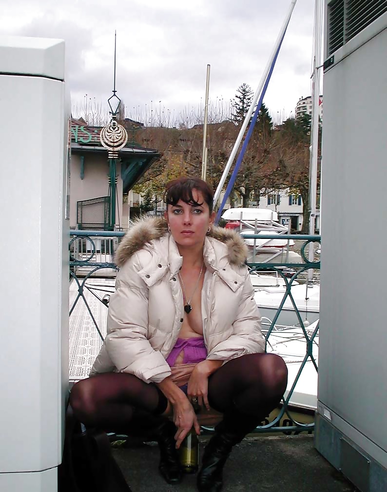 123 - FRENCH NADINE inserting a bottle in public 2002 #35342527