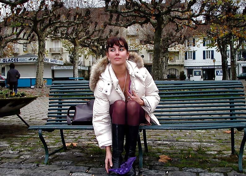 123 - FRENCH NADINE inserting a bottle in public 2002 #35342595