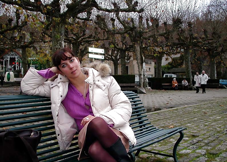 123 - FRENCH NADINE inserting a bottle in public 2002 #35342614