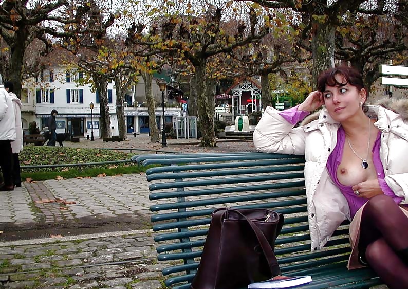 123 - FRENCH NADINE inserting a bottle in public 2002 #35342623