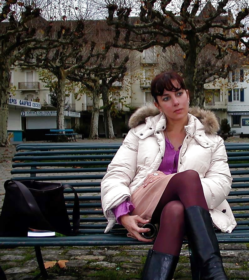 123 - FRENCH NADINE inserting a bottle in public 2002 #35342649
