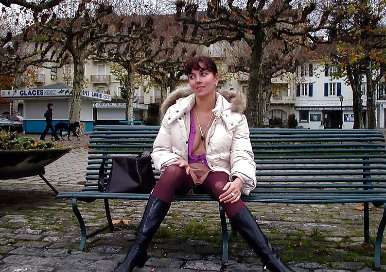 123 - FRENCH NADINE inserting a bottle in public 2002 #35342665