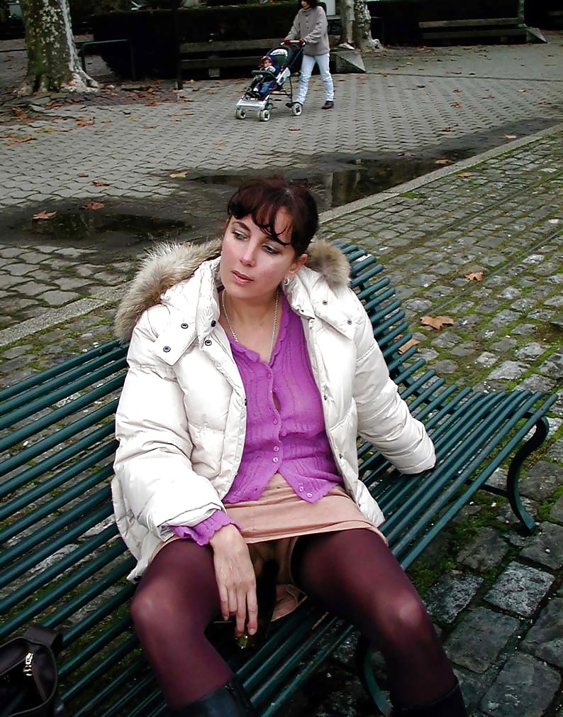 123 - FRENCH NADINE inserting a bottle in public 2002 #35342678