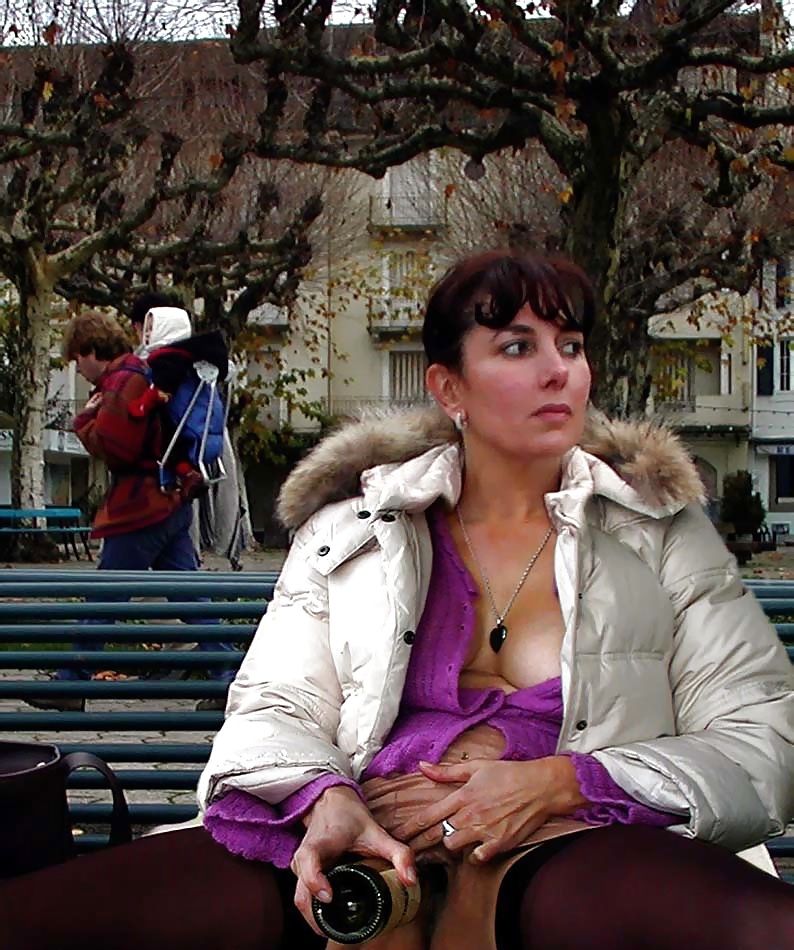 123 - FRENCH NADINE inserting a bottle in public 2002 #35342719