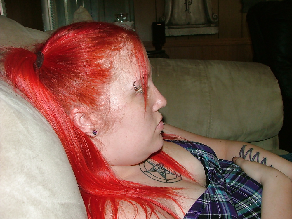 Tattooed Pierced Redhead, Foot Fetish #29916895