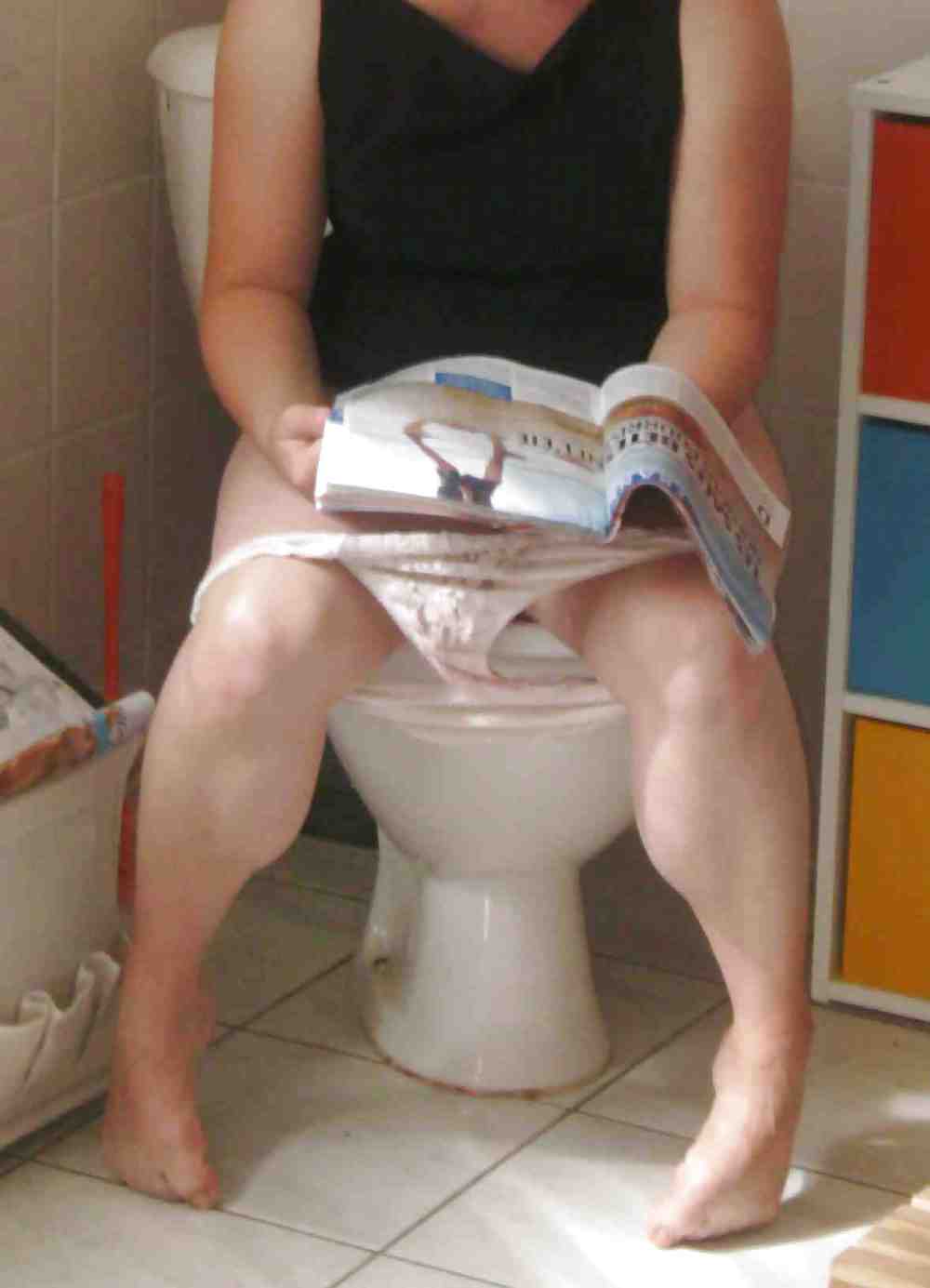 French wife at toilet #34816267