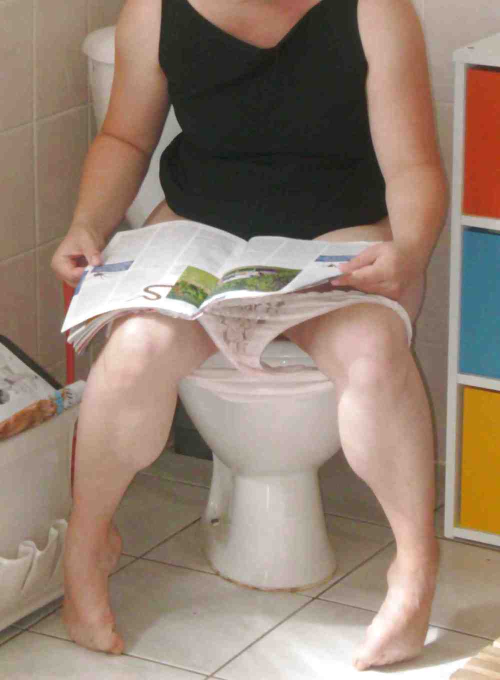 French wife at toilet #34816270