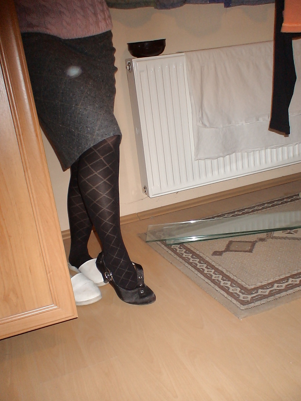 Girlfriend try black pantyhose (baratnom fekete harisnyaban) #30869410