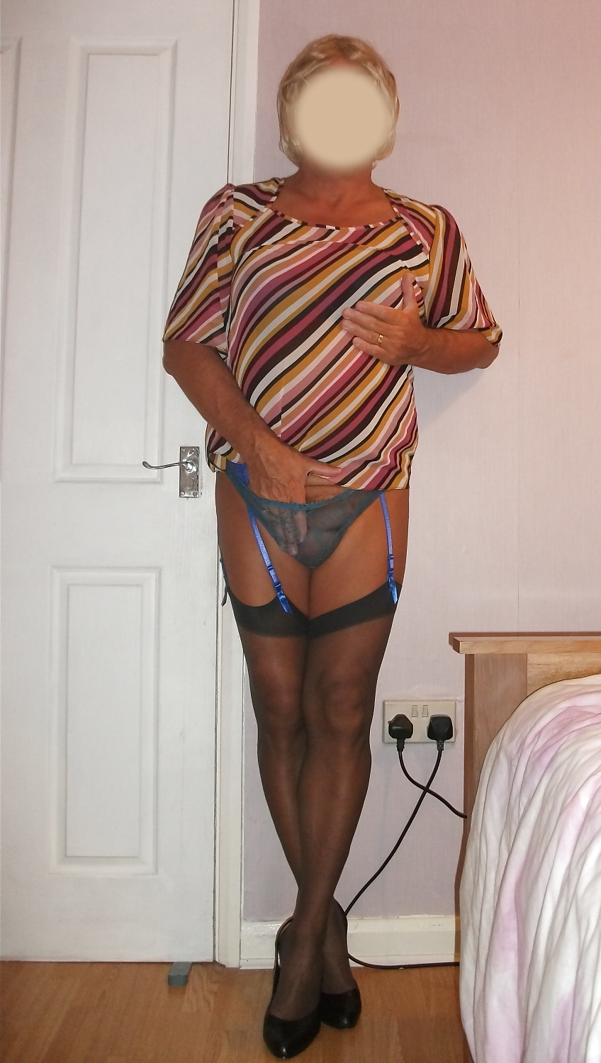 Multi-Coloured Top and Sheer Turquoise Undies #24811219