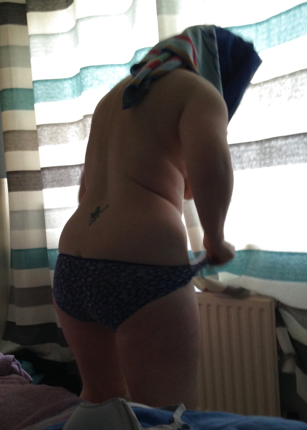 Chubby mrs showering & dressing :-)
 #36530833