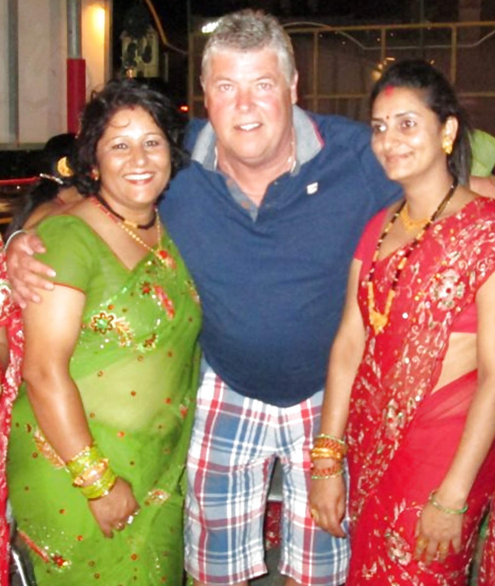 White man enjoying nepali aunties #41007626