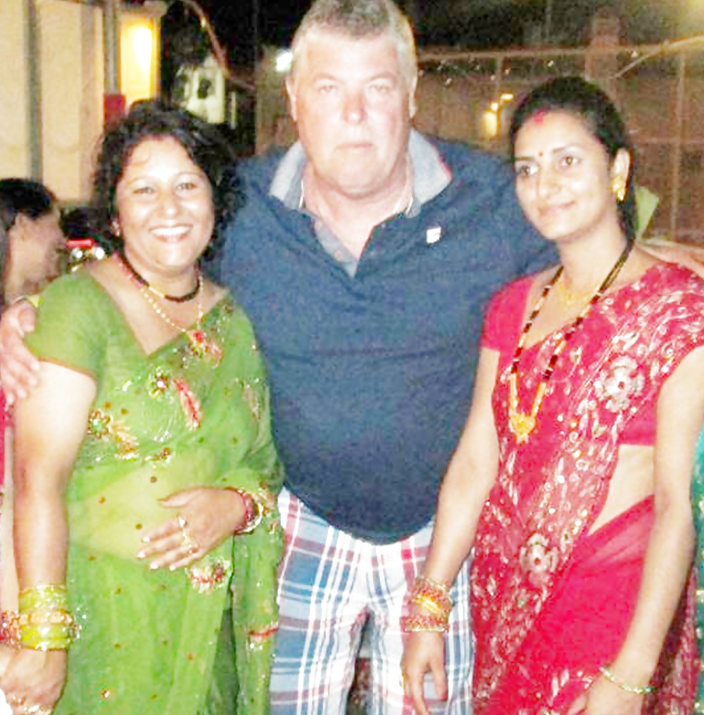 White man enjoying nepali aunties #41007646