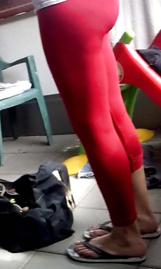 Girl in leggings and spandex  #23004613