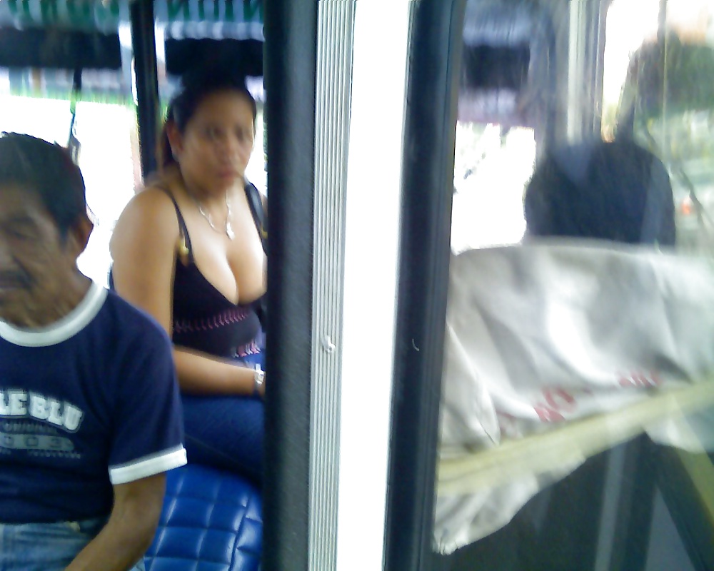 Huge Candid Cleavage on Bus #33055778