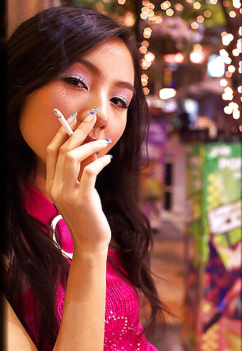 smoking fetish asian - rauchende asiatische schoenheiten #34797649