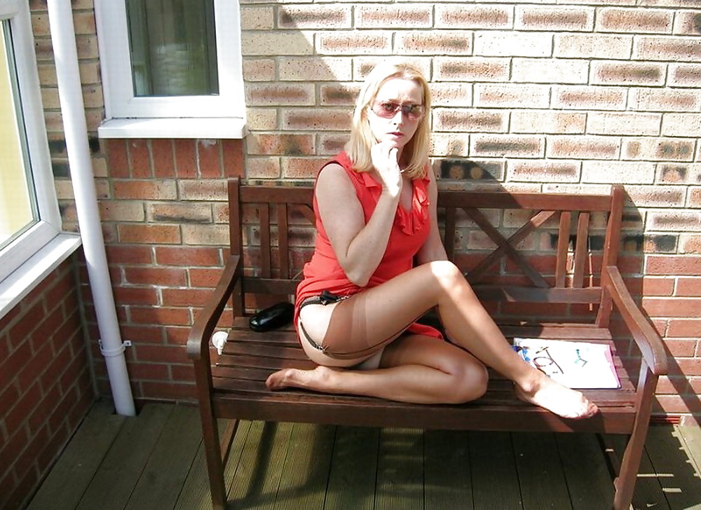 Englisch Dame Steph Strümpfe Fersen Tease #35539987