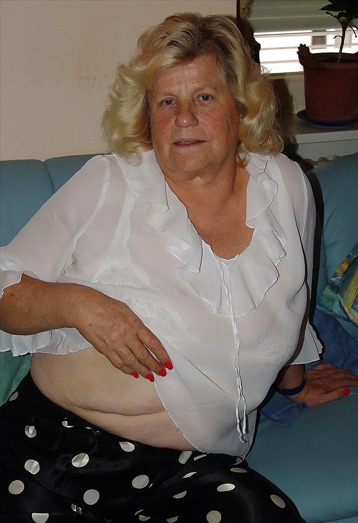 Blonde BBW granny #40403361