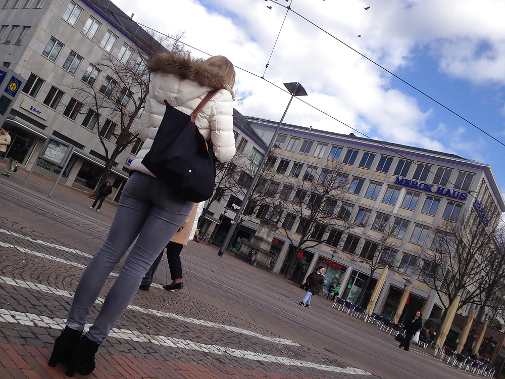 Blond Girl with Glasses - Nice Ass Jeans #35336475