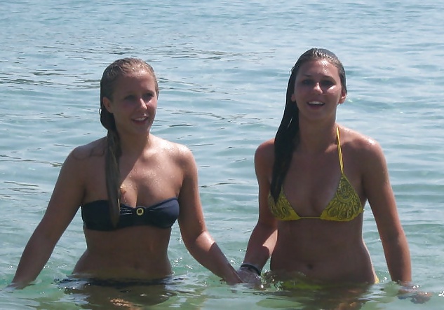 Danish teens-95-96-bra panties braces beach party upskirt  #24688039