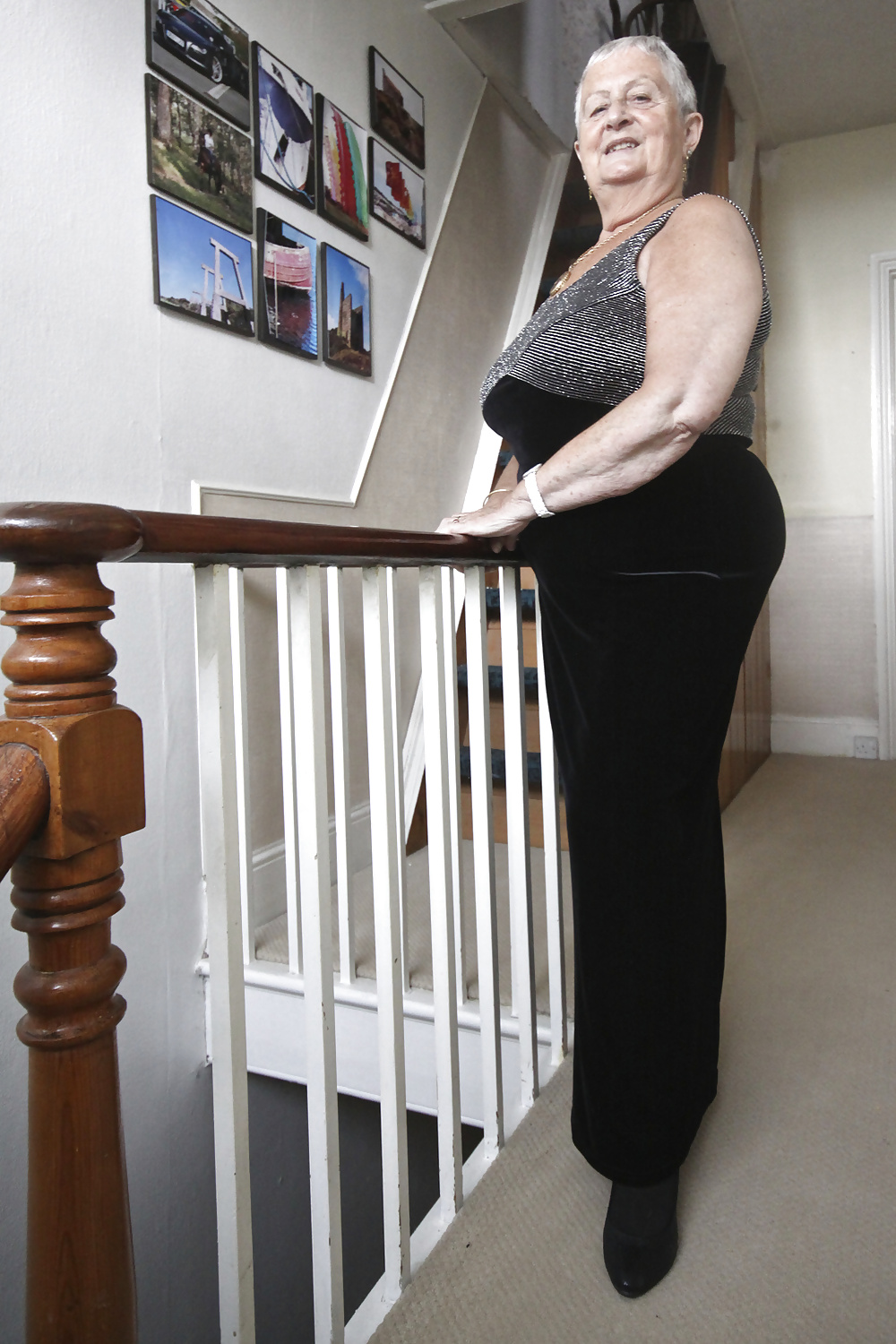 Granny Frocks posing on  the stairs #35603452