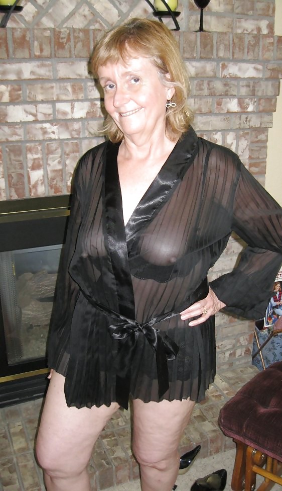 Granny in lingerie black #23786952