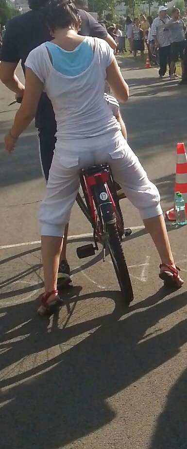 Spy sexy women in bicycle romanian #30683601