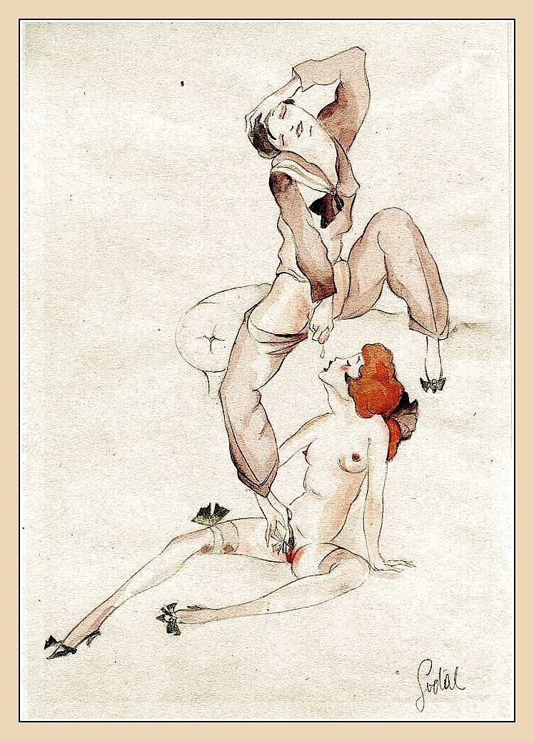 Vintage Erotic Drawings 10 #29036836