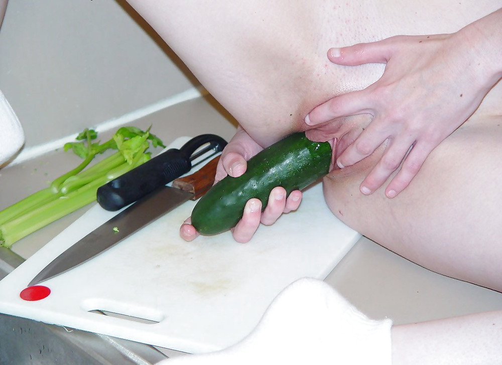 Slim pornstar Melissa testing her salad ingredients #38043013