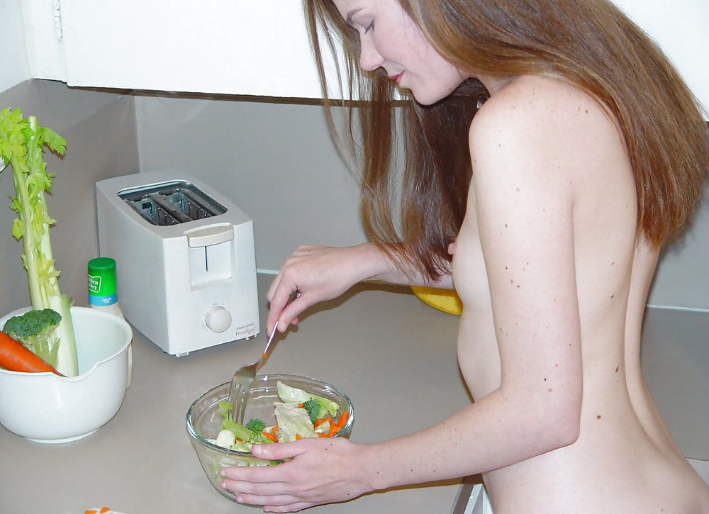 Slim pornstar Melissa testing her salad ingredients #38043113