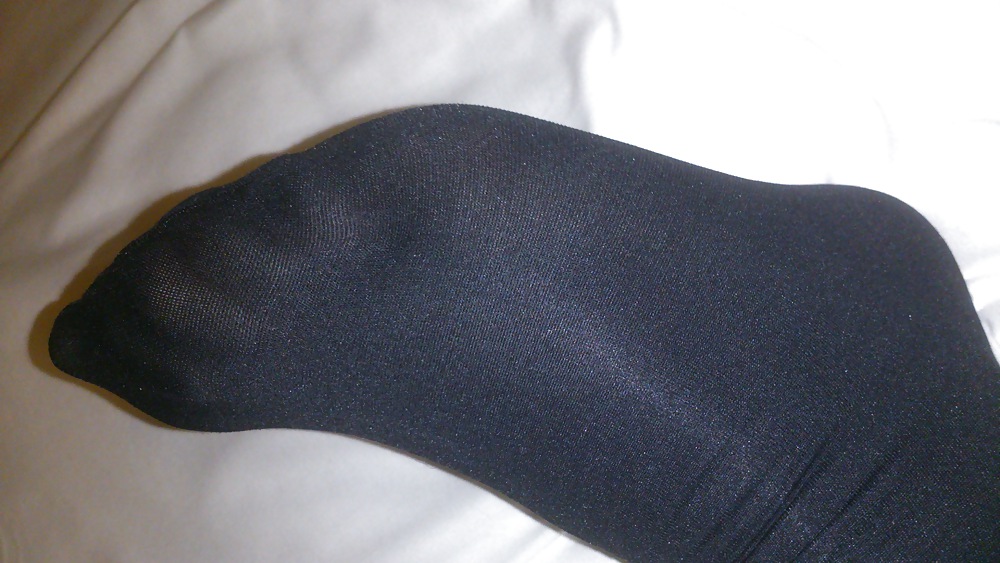 Black stockings with leg and foot close ups #36204177