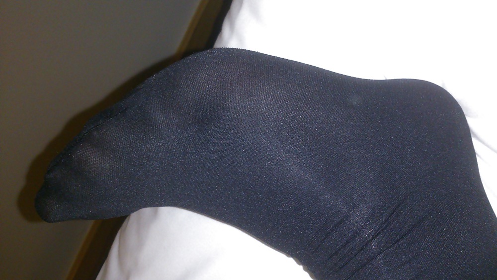 Black stockings with leg and foot close ups #36204181