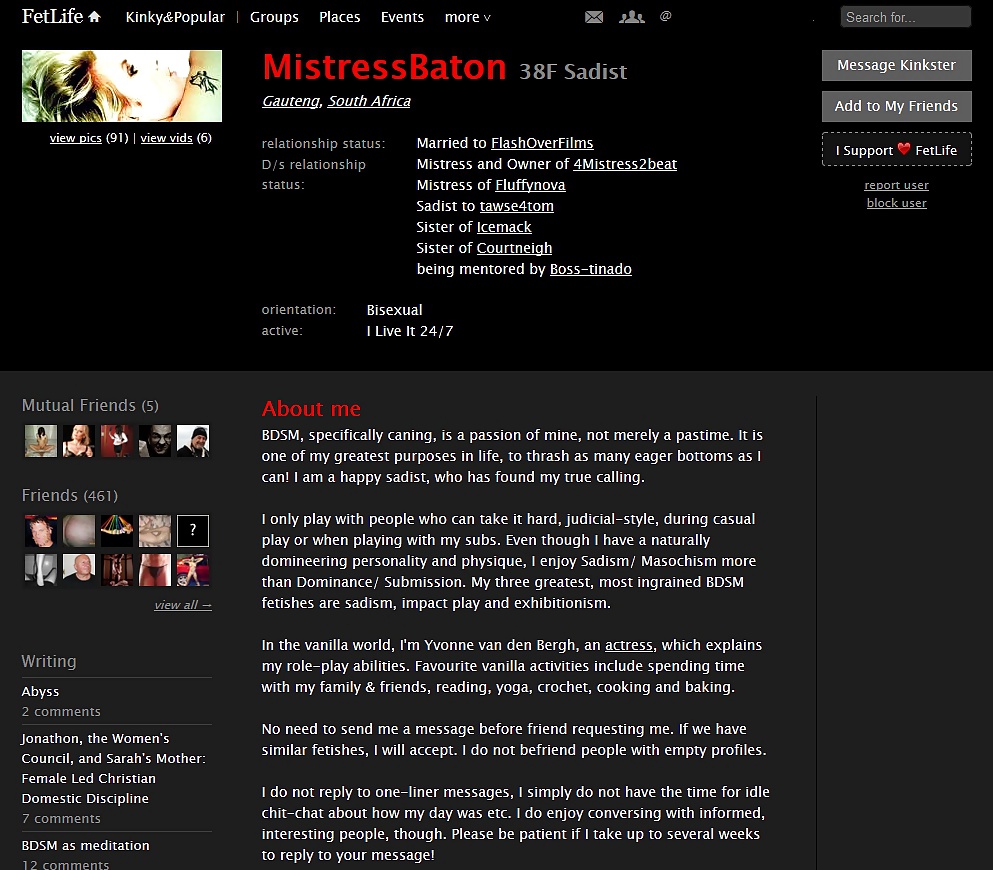 Mistress Baton aka Yvonne Van den Bergh #40535707