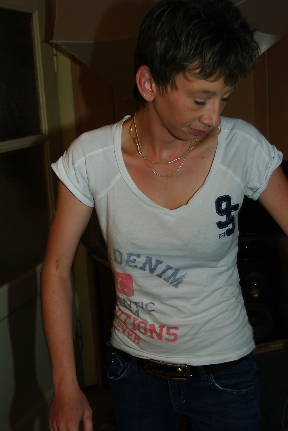 German milf voyeur white shirt #33204308