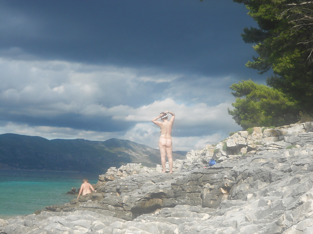 Croatian grannies on nude beach #33544163