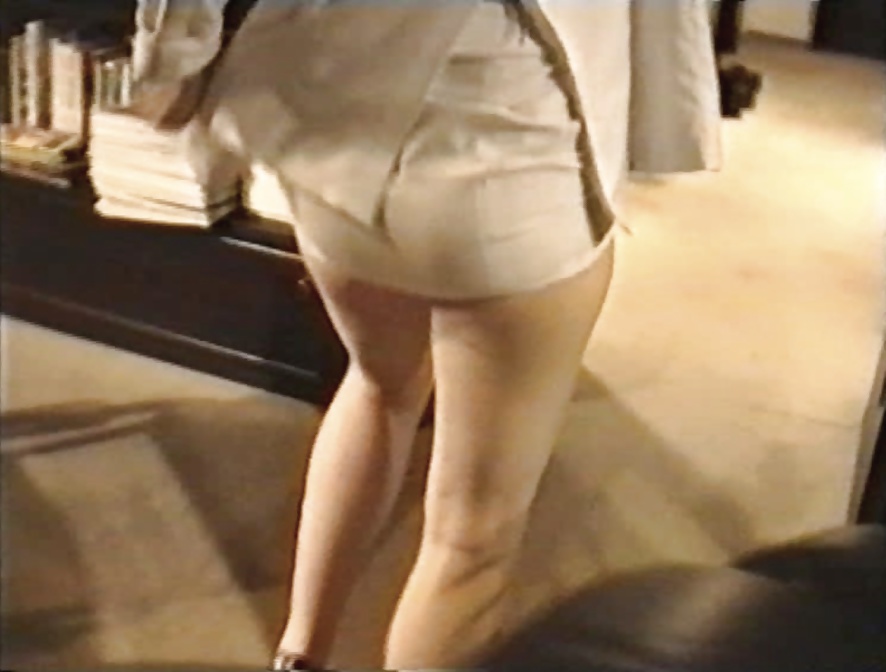 Sag - long leg babe white tight skirt 05
 #28753125