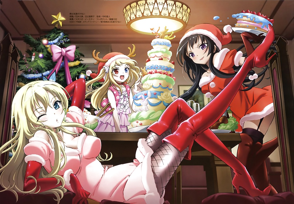 Anime Style: Jambes Chaudes Et Les Pieds En Tenue De Noël #39970621