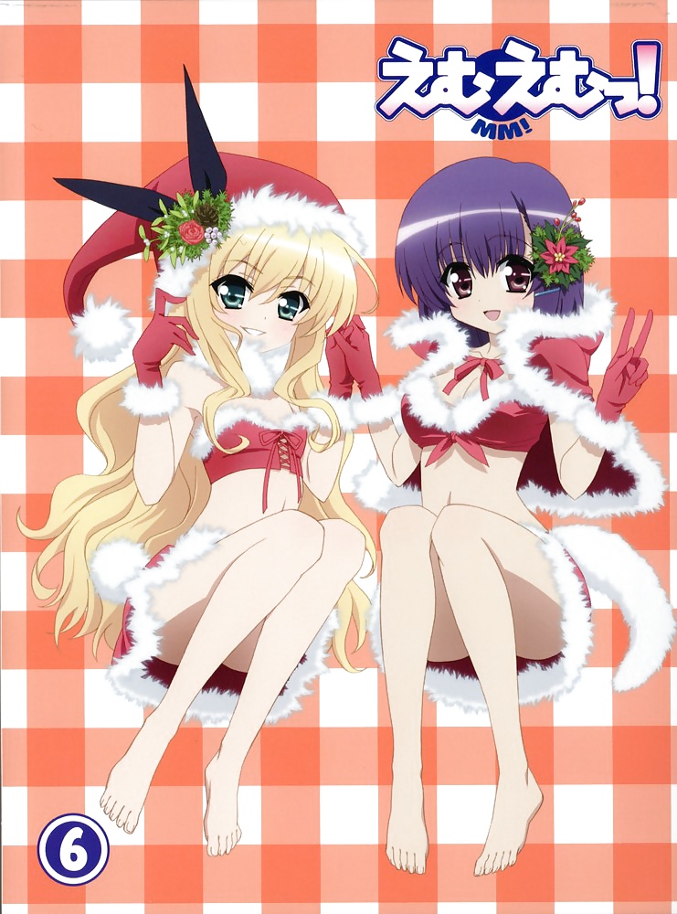 Anime style: hot legs and feet in Christmas outfit #39970764