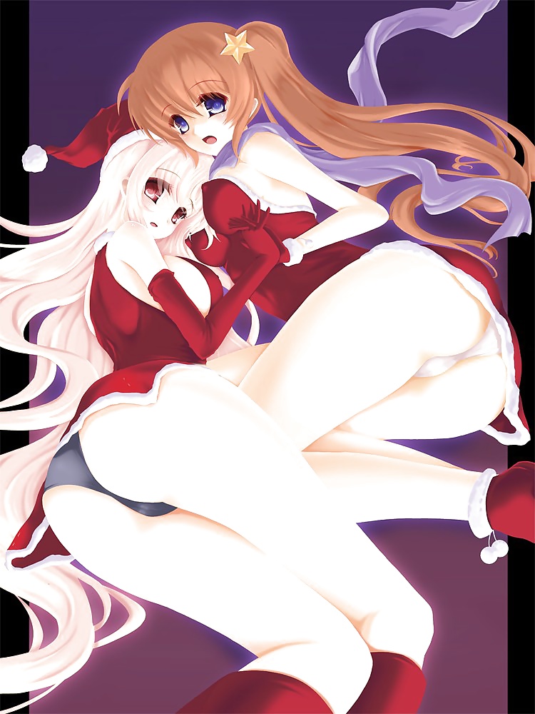 Anime-Stil: Hot Beine Und Füße In Weihnachtsausstattung #39970849