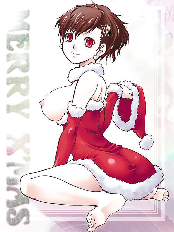 Anime style: hot legs and feet in Christmas outfit #39971217