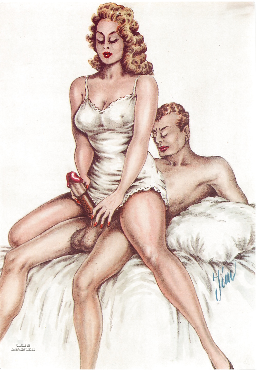 Erotic Vintage Drawings #32962681