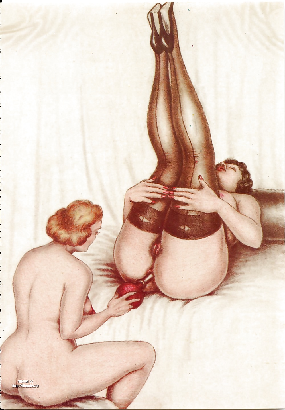 Erotic Vintage Drawings #32962698