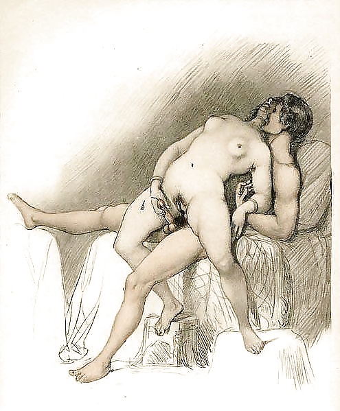 Erotic Vintage Drawings #32962719