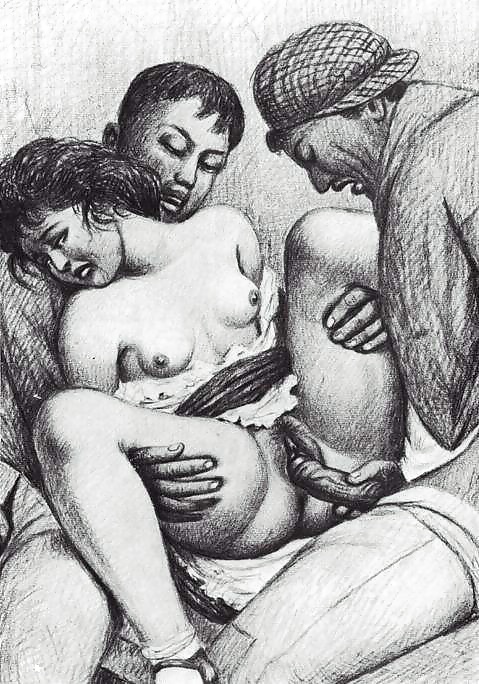 Erotic Vintage Drawings #32962747