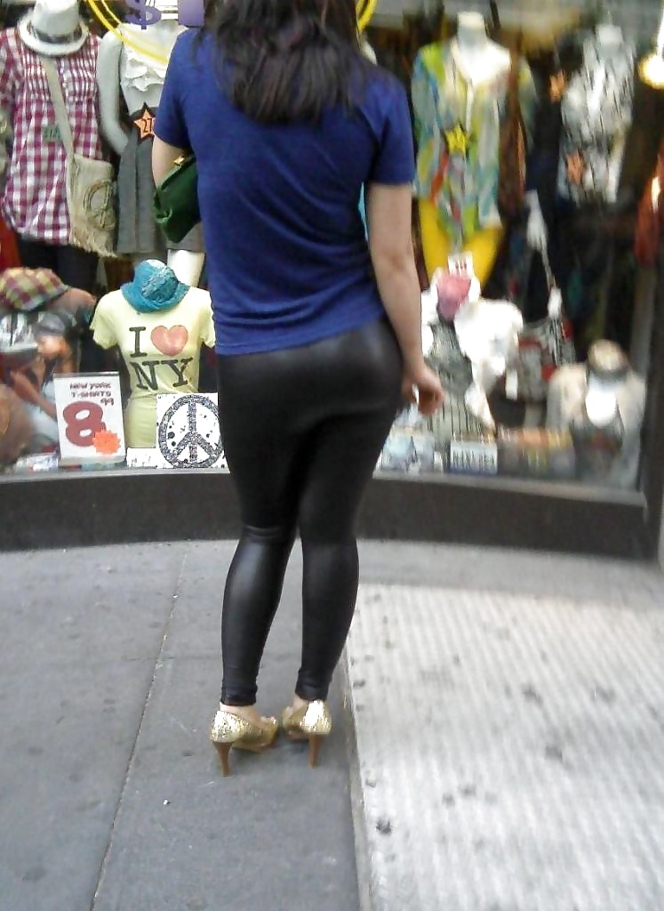 Wet-Look Spandex & Latex Leggings #7 #34636360