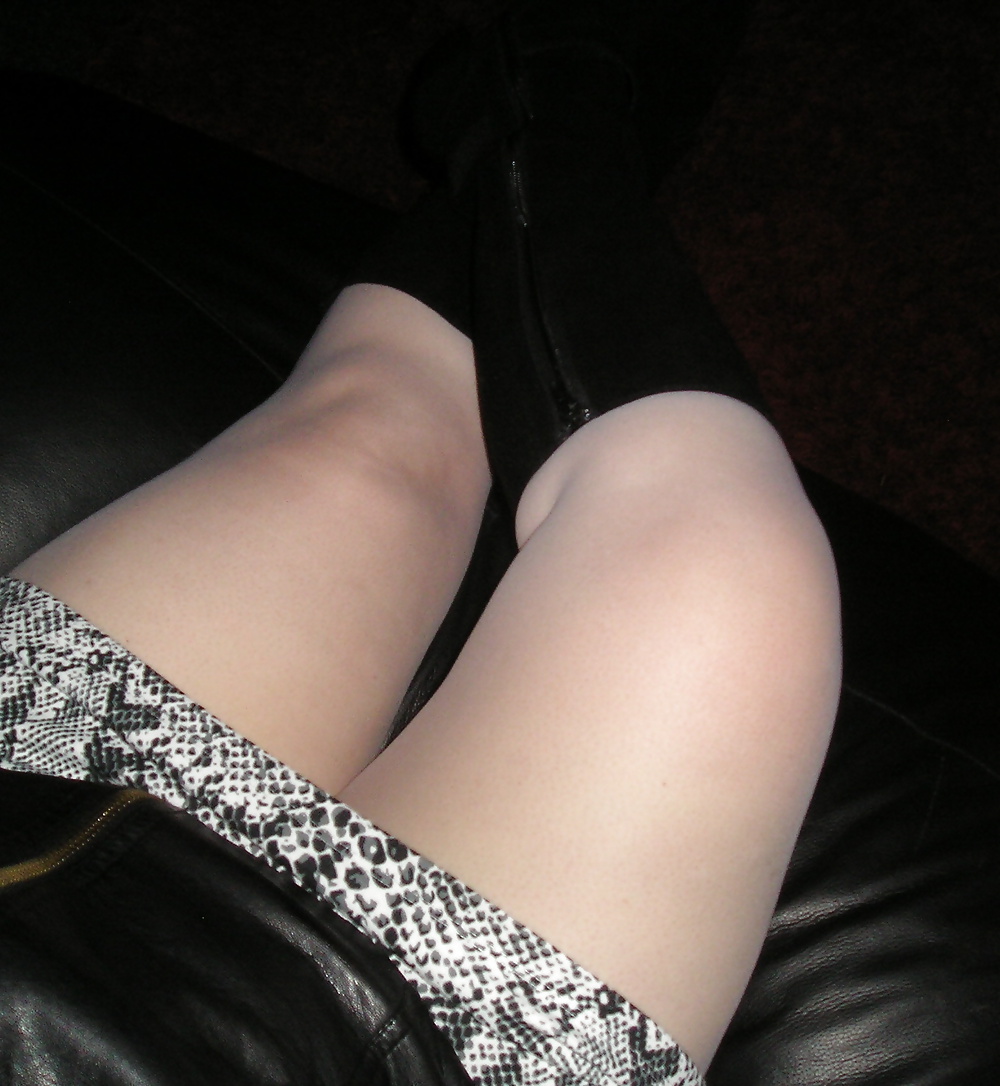 My girlfriend wearing white tights pantyhose and boots #39545051