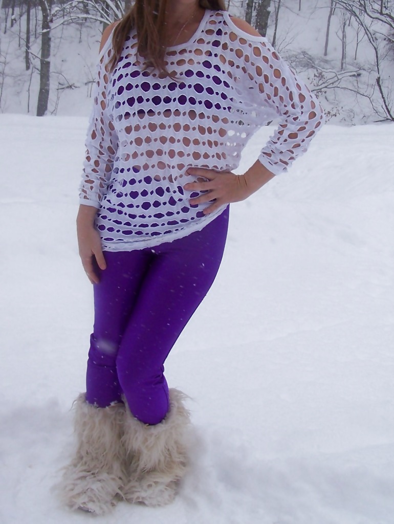 紫のスパンデックスのディスコ・パンツ
 #31484421