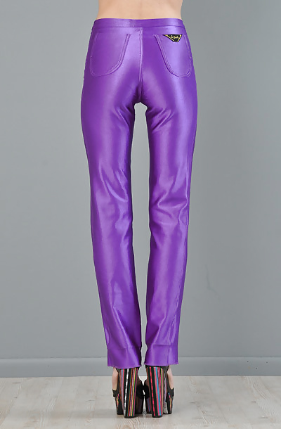 Pantaloni da discoteca in spandex viola
 #31484435