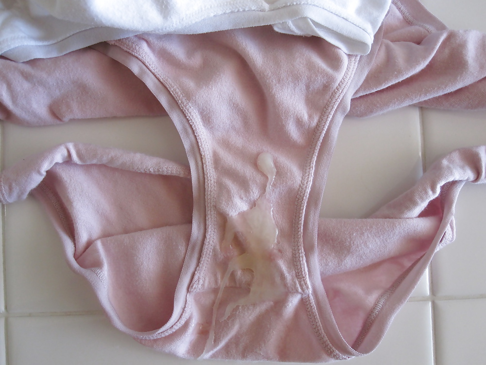 Cum on wife's pink panties #32968665