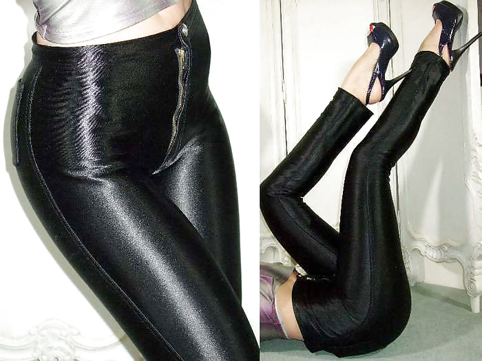 Pantalones negros de spandex para discoteca
 #31581917